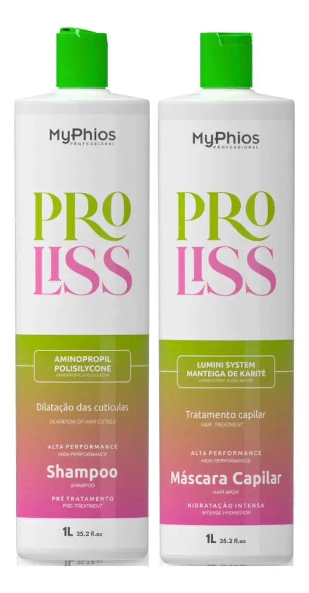 Myphios Proliss 3D Organic Progressive Straightening Kit – 2x1L / 33.8 fl.oz