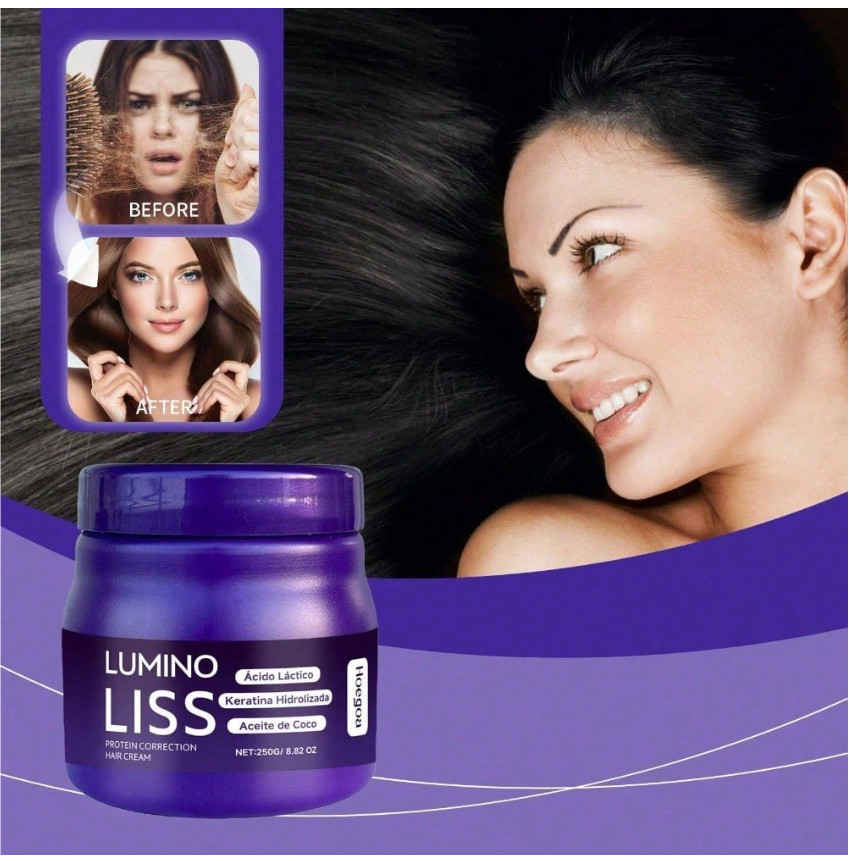 LuminoLiss Formol-Free Keratin Straightening Cream – Silky Smooth Hair Treatment