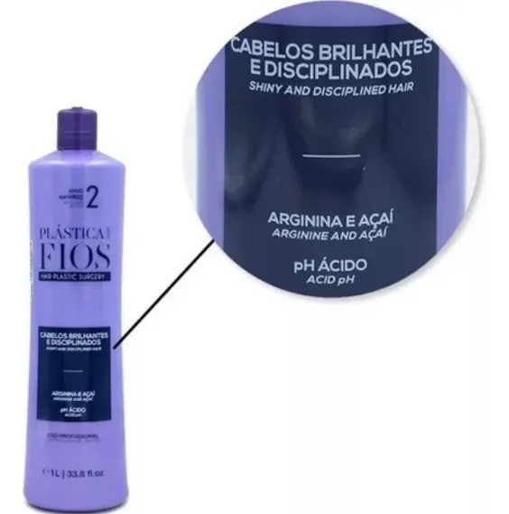 Alisador de cabelo brasileiro queratina Cadiveu Plastica dos Fios 1L+300ML+300ML
