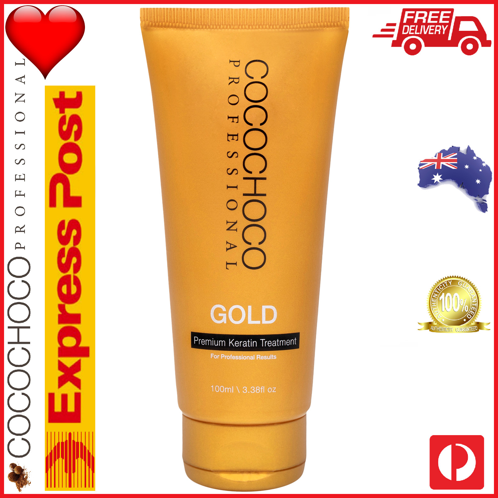 ❤❤ COCOCHOCO Pro GOLD Keratin Straight Hair Salon Style Treatment 100ml EXPRESS