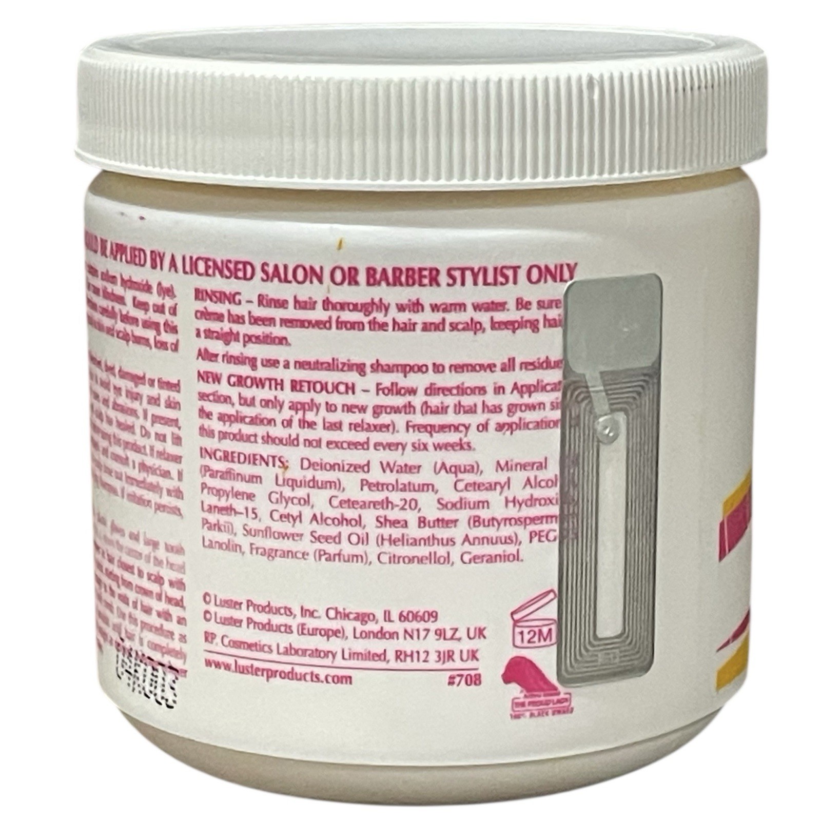 Lusters PCJ Creme Relaxer Pressing Comb in the Jar No.1 – 15oz Each Lot Of 2 New