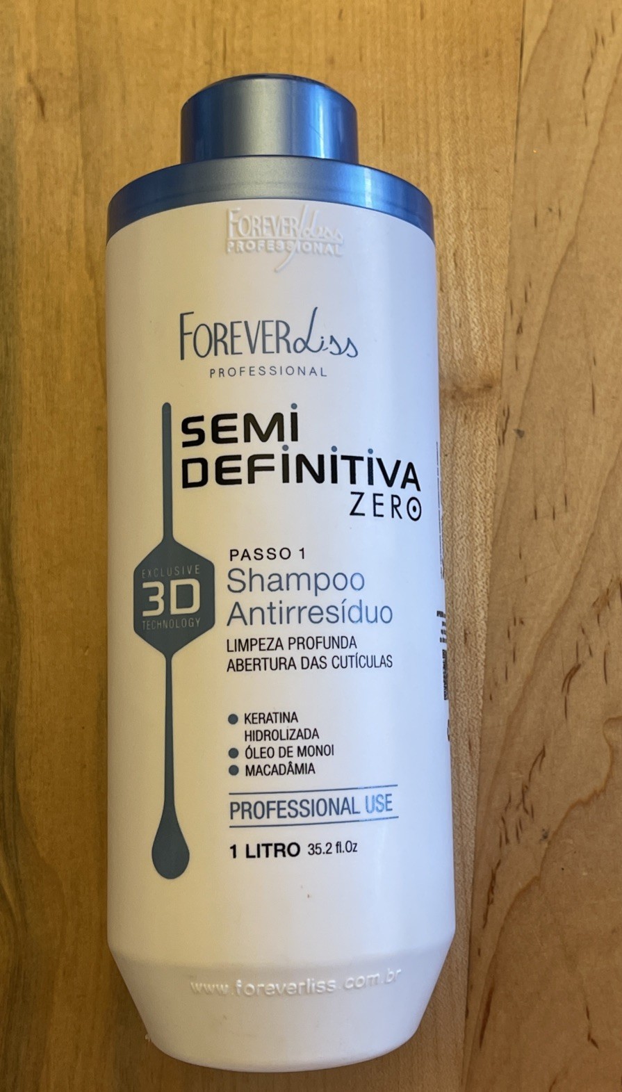 FOREVER Liss Semi Permanent Definitiva Zero SHAMPOO – 1 L/35.2oz NEW