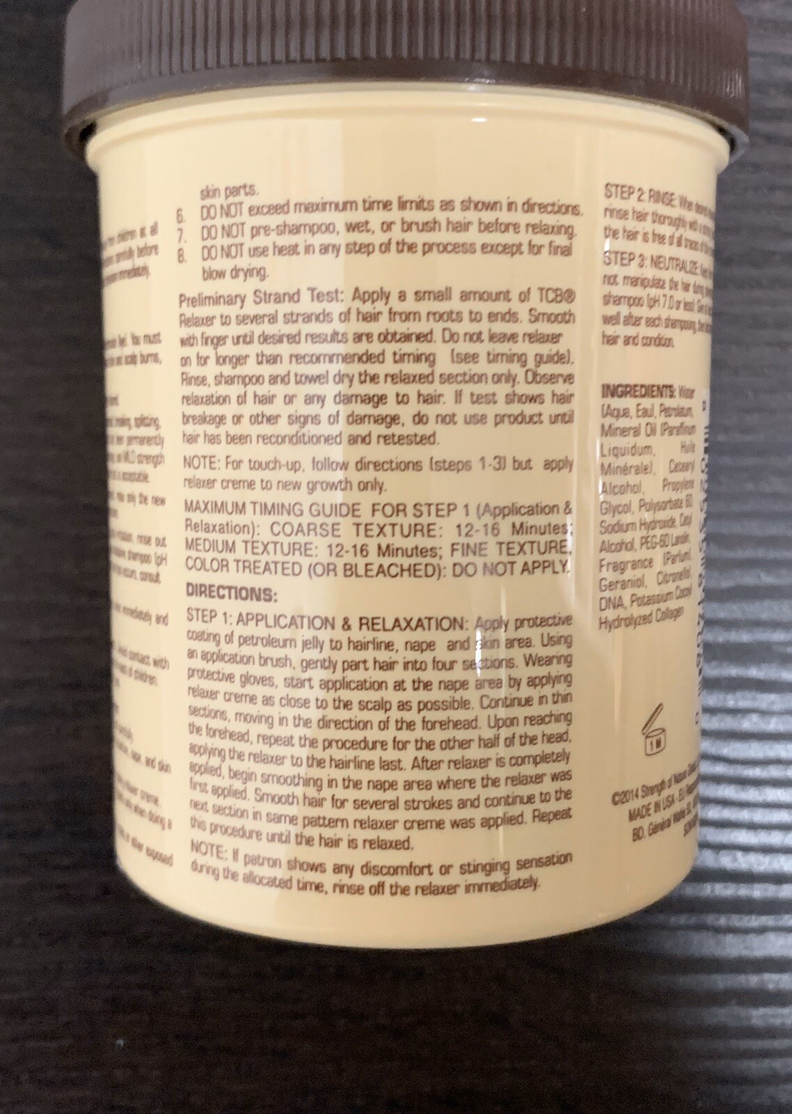 3} TCB Hair Relazer With Protein Regular / Cheveux Normaux Professional Formula