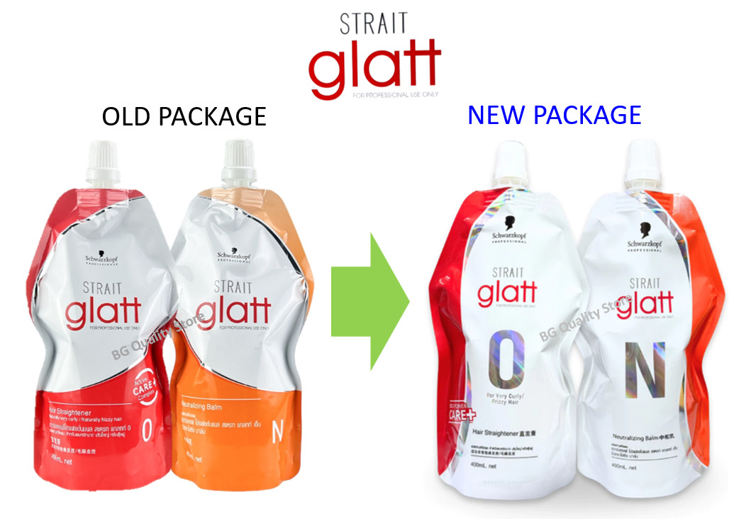 Glatt Professional Hair Straightening Cream 400ml. 0 or 2 Formula Schwarzkopf