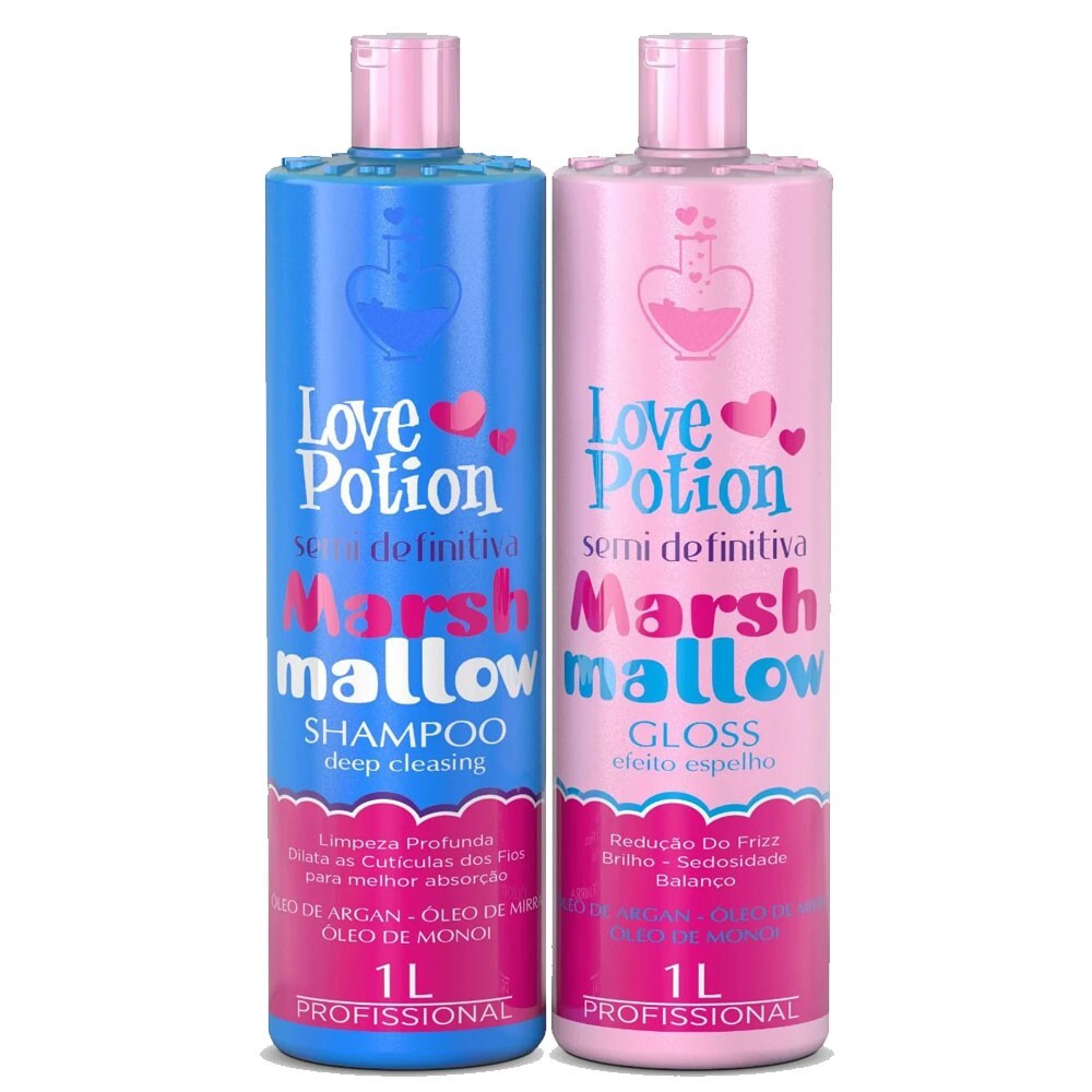 Love Potion Marshmallow – Queratin Brasilian Progressive Semi Definitive – 2x1L