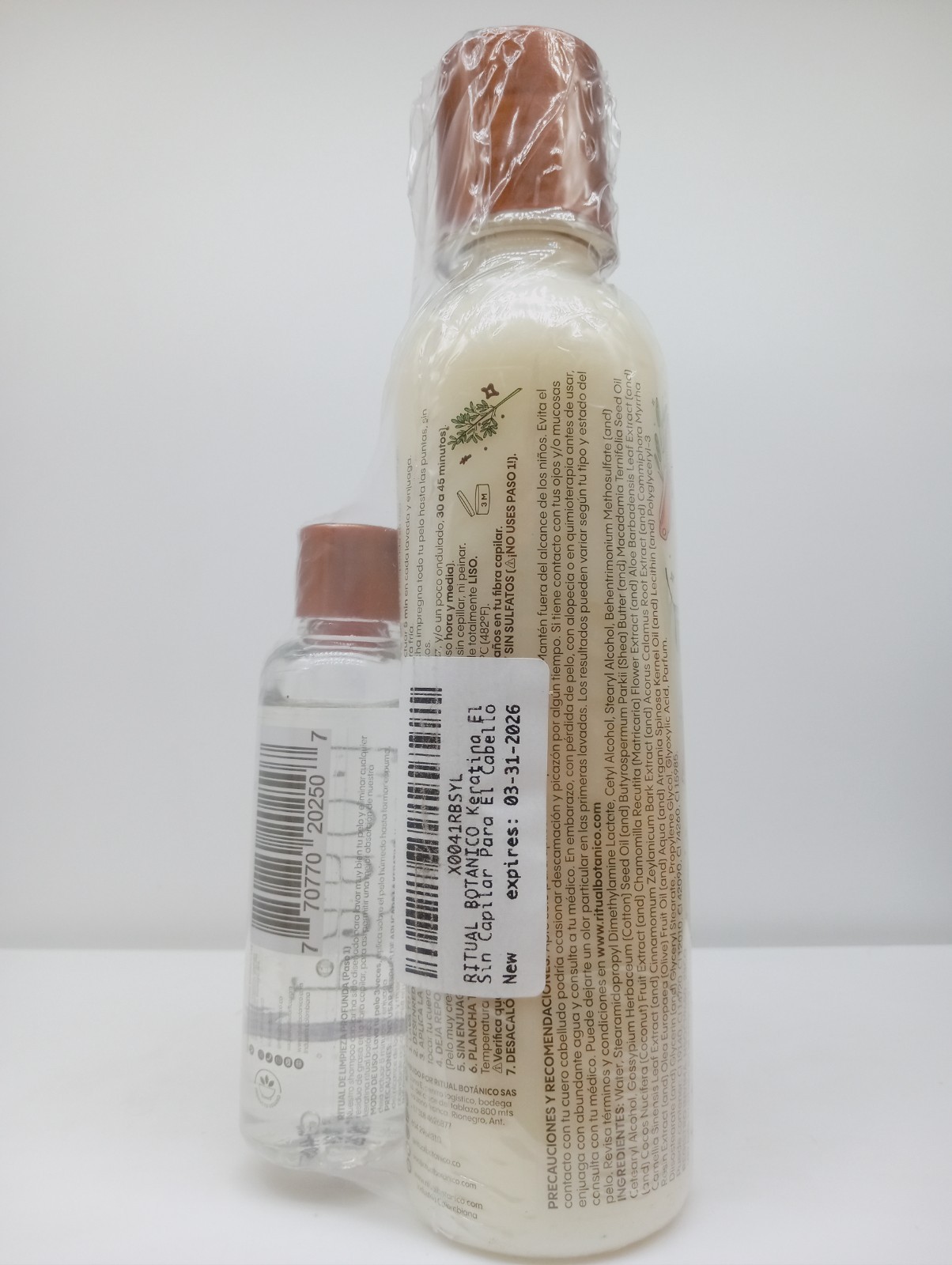 Keratina orgánica Ritual BOTANICO 250 Ml 12 Aceites Naturales y Aminoácidos