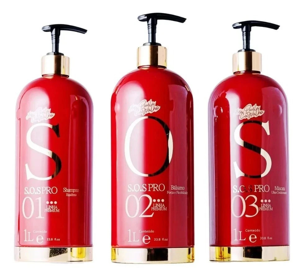 Ana Paula Carvalho SOS Pro Kit 3x1L – Instant Hair Recovery & Deep Hydration