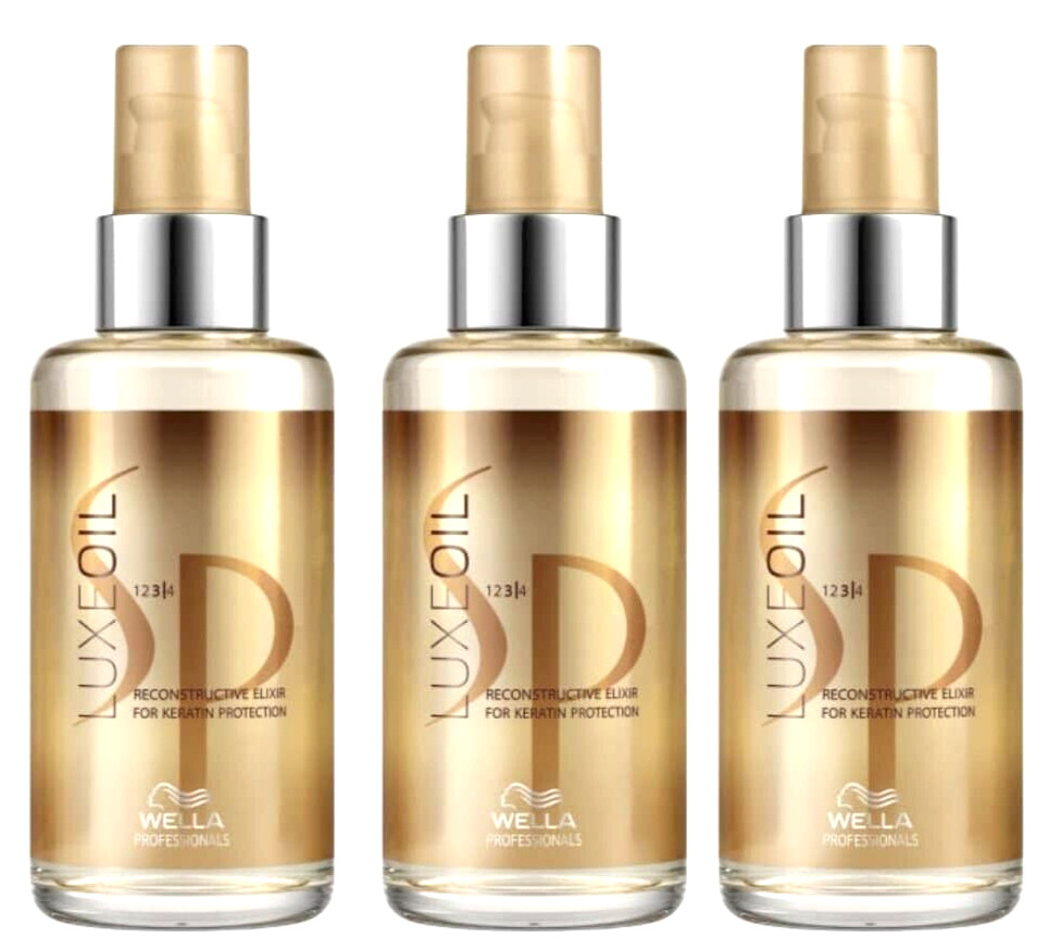 3x Wella SP Luxe Oil Reconstructive Elixir Travel Size 30ml /LuxeOil