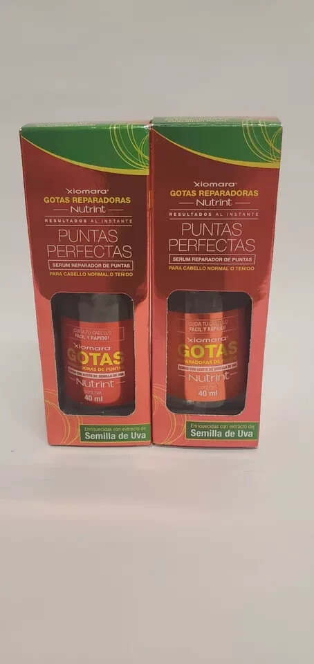 X2 XIOMARA GOTAS REPARADORAS PUNTAS PERFECTAS c/ ACEITE DE SEMILLA UVA 40ml each