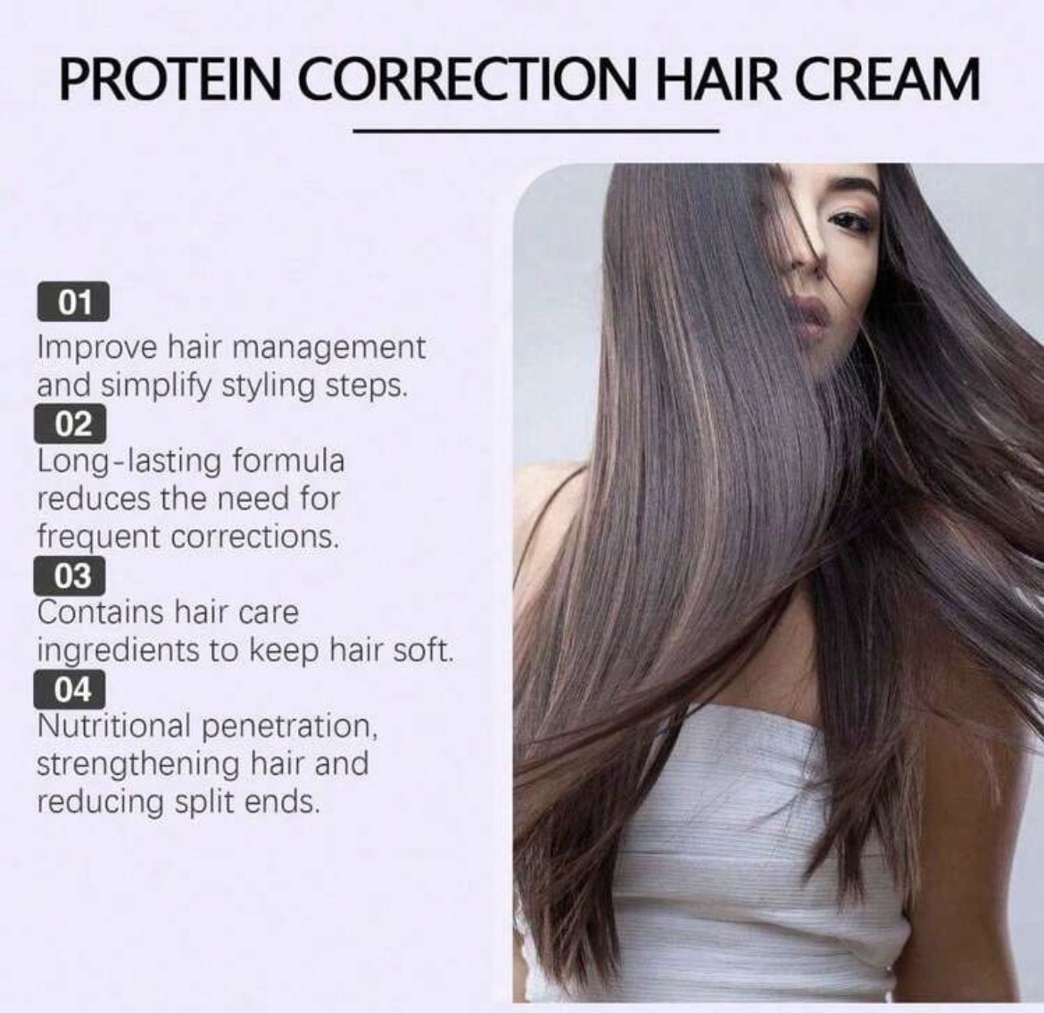 L Liss Hair Straightening Protein Cream (no Formaldehyde) 8.82 oz (250g)