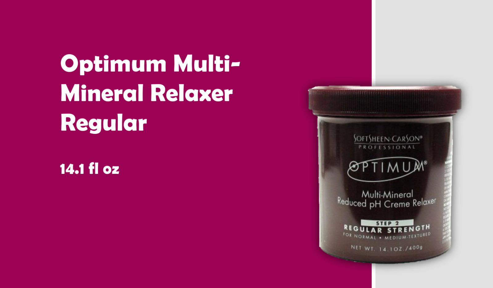 SoftSheen-Carson Optimum Smooth Multi-Mineral Creme Relaxer REGULAR Strength NEW
