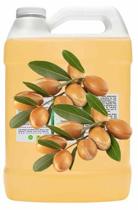 128 Oz / 1 Gallon 100 Pure Cold Pressed Unrefined Argan Moroccan Oil Face Skin