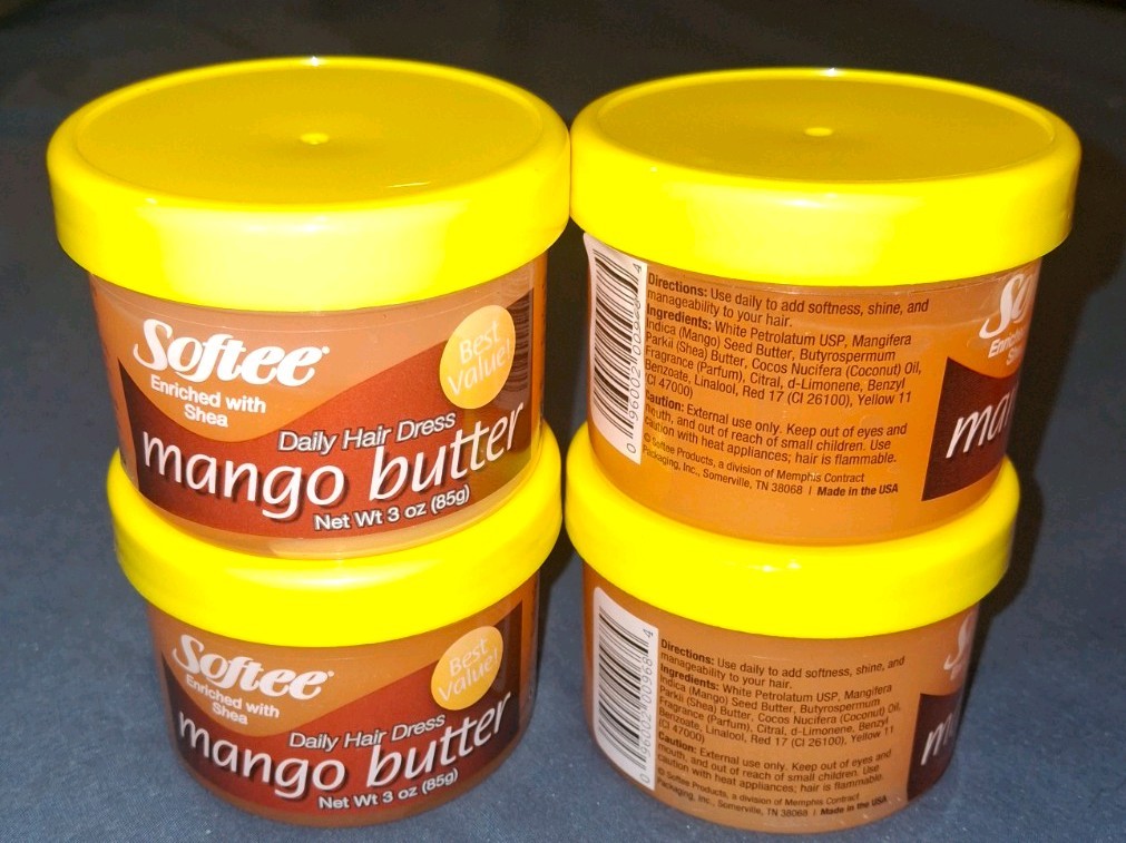 ( Lot 4 ) Softee Enriched w/ Shea Mango Butter Hair & Scalp Treatment 3oz Ea New