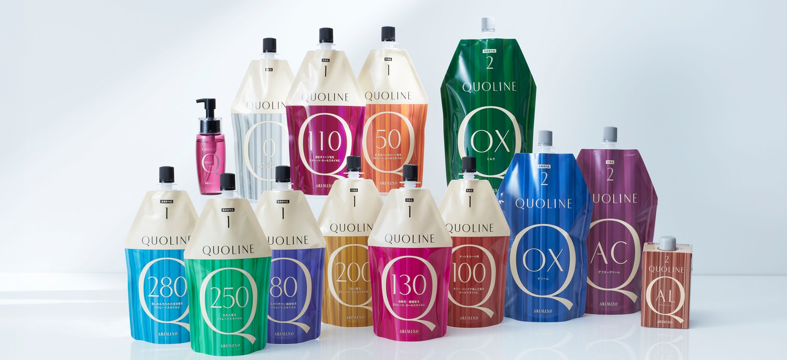 ARIMINO Quo Line Full Set 0 80 130 250 + OX Japanese Hair Straightening Japan