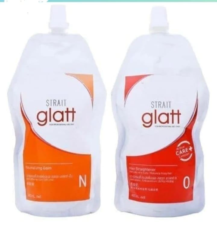 Schwarzkopf Glatt Strait Hair Straightener Cream 400ml & Neutralizer 400ml Set