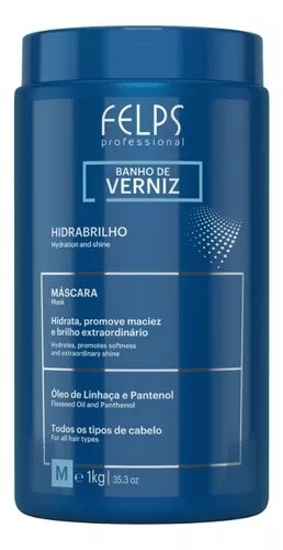 Felps Xmix Professional – Banho De Verniz, Shine Mask 1Kg/35.3 Oz Intense Shine
