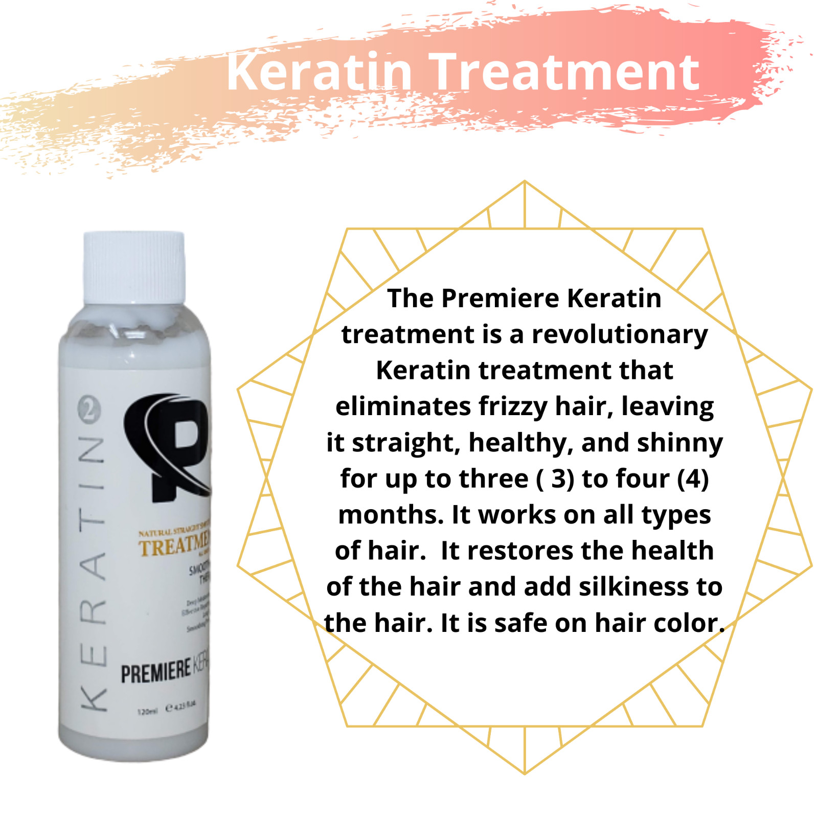 Professional Brazilian Keratin Hair Smoothing Treatment Long Lasting – 120ml