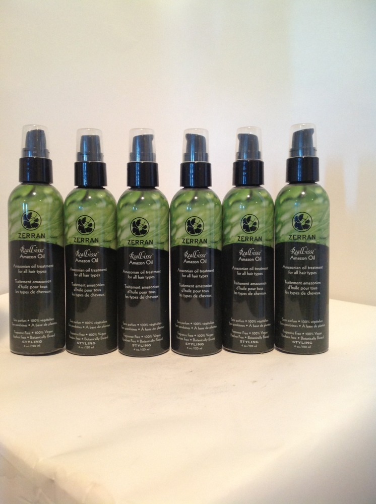 LOT OF 6 Zerran RealLisse Amazon Oil treatment for all hair types – 4 oz 6 PACK