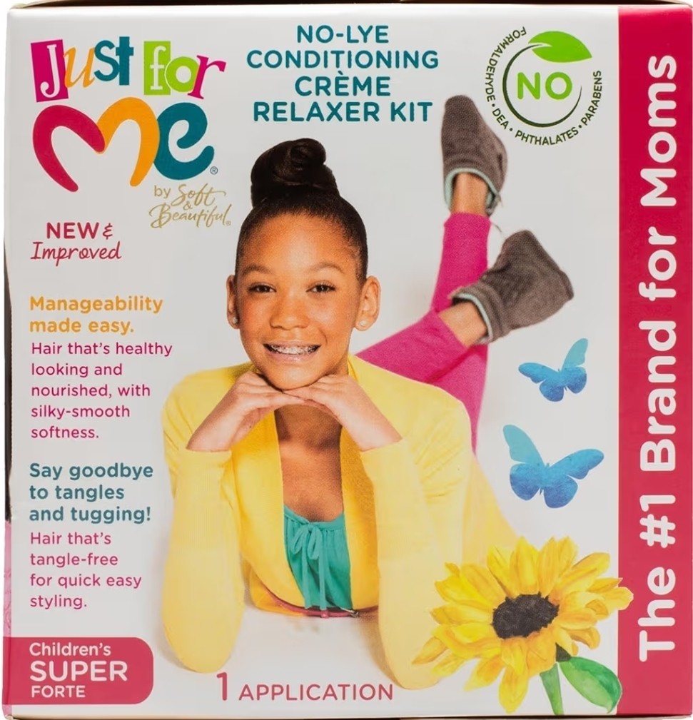 Just For Me! No-Lye Relaxer Kit for Children, Coconut Milk, Shea Butter, 1 Appl…