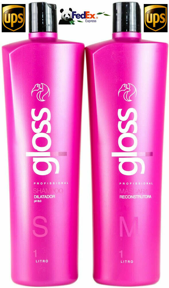 Fox Gloss Keratin Smoothing Treatment 2 X 1 LT FedEx Shipping Included