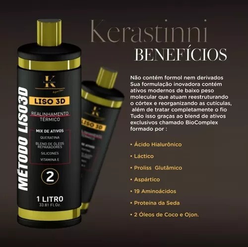 Kerastinni Smooth 3D Treatment Kit – Shampoo 1L+Active 1L+Mask 1Kg Professional