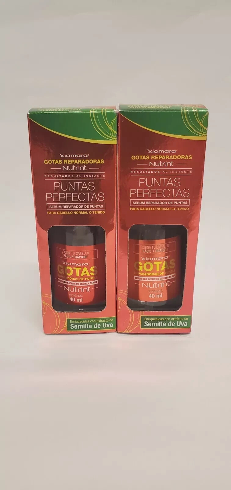 X2 XIOMARA GOTAS REPARADORAS PUNTAS PERFECTAS c/ ACEITE DE SEMILLA UVA 40ml each