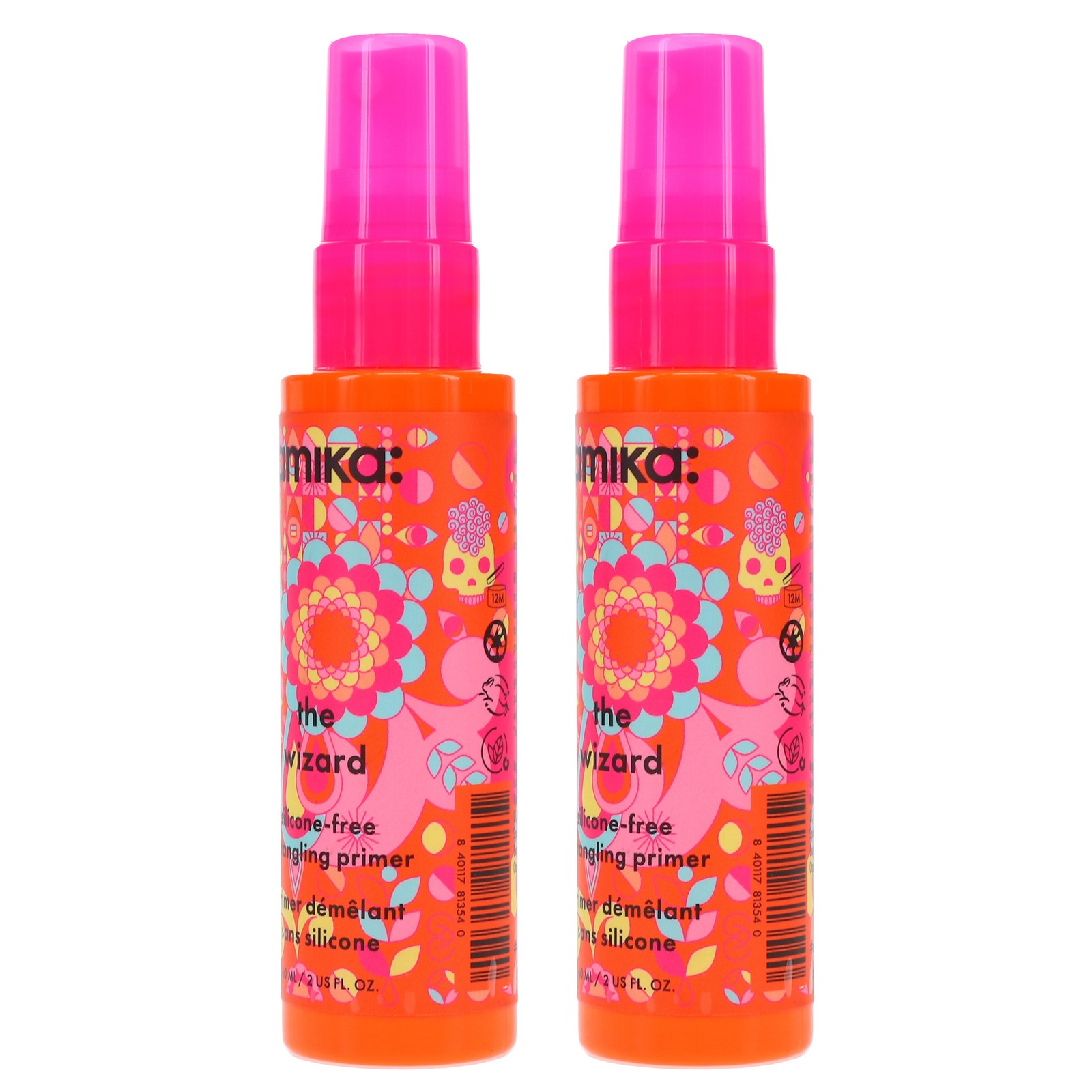 Amika The Wizard Silicone-Free Detangling Primer 2 oz 2 Pack