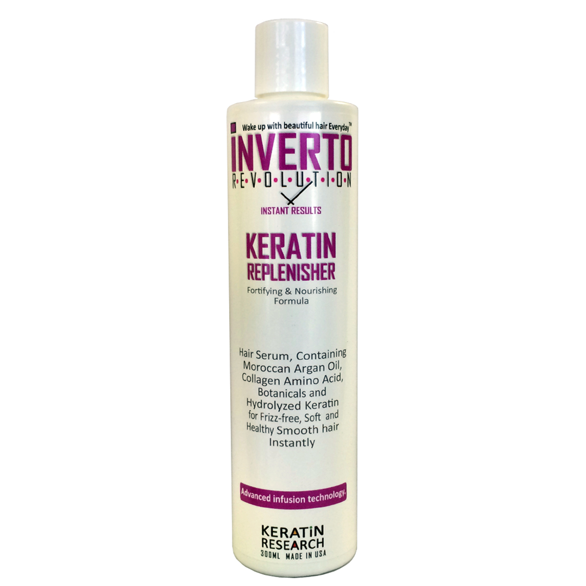 Inverto Keratin Replenisher Serum Smooth Hair No Frizz Repair Damaged Hair