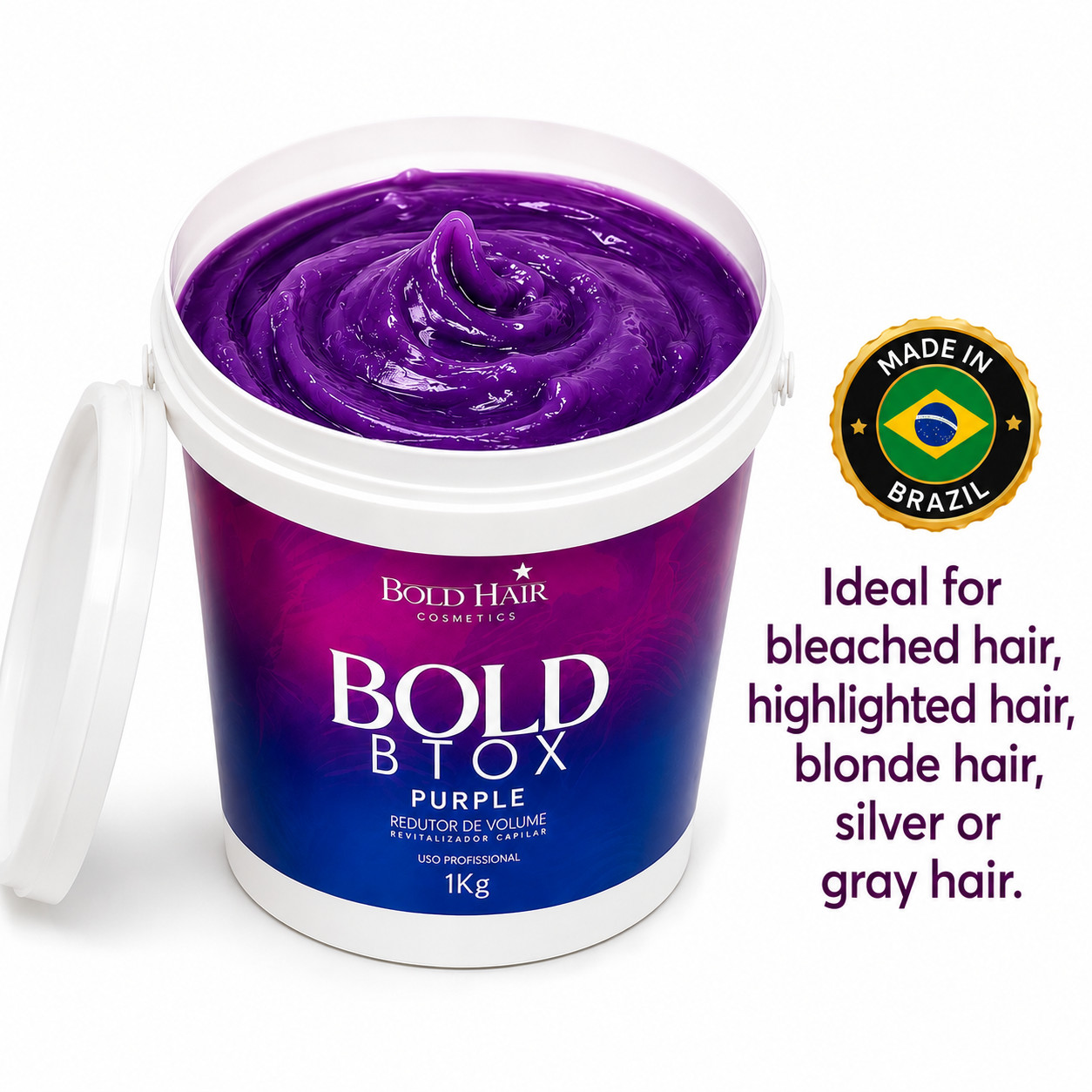 BOLD HAIR Purple Hair Botox Treatment, Organic, No Formaldehyde
