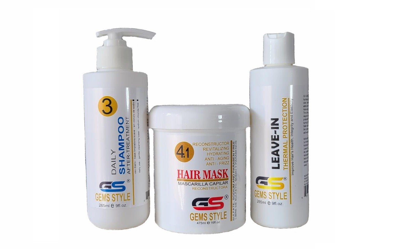 Keratin Shampoo + Hydrating Mask + Leave-In Conditioning