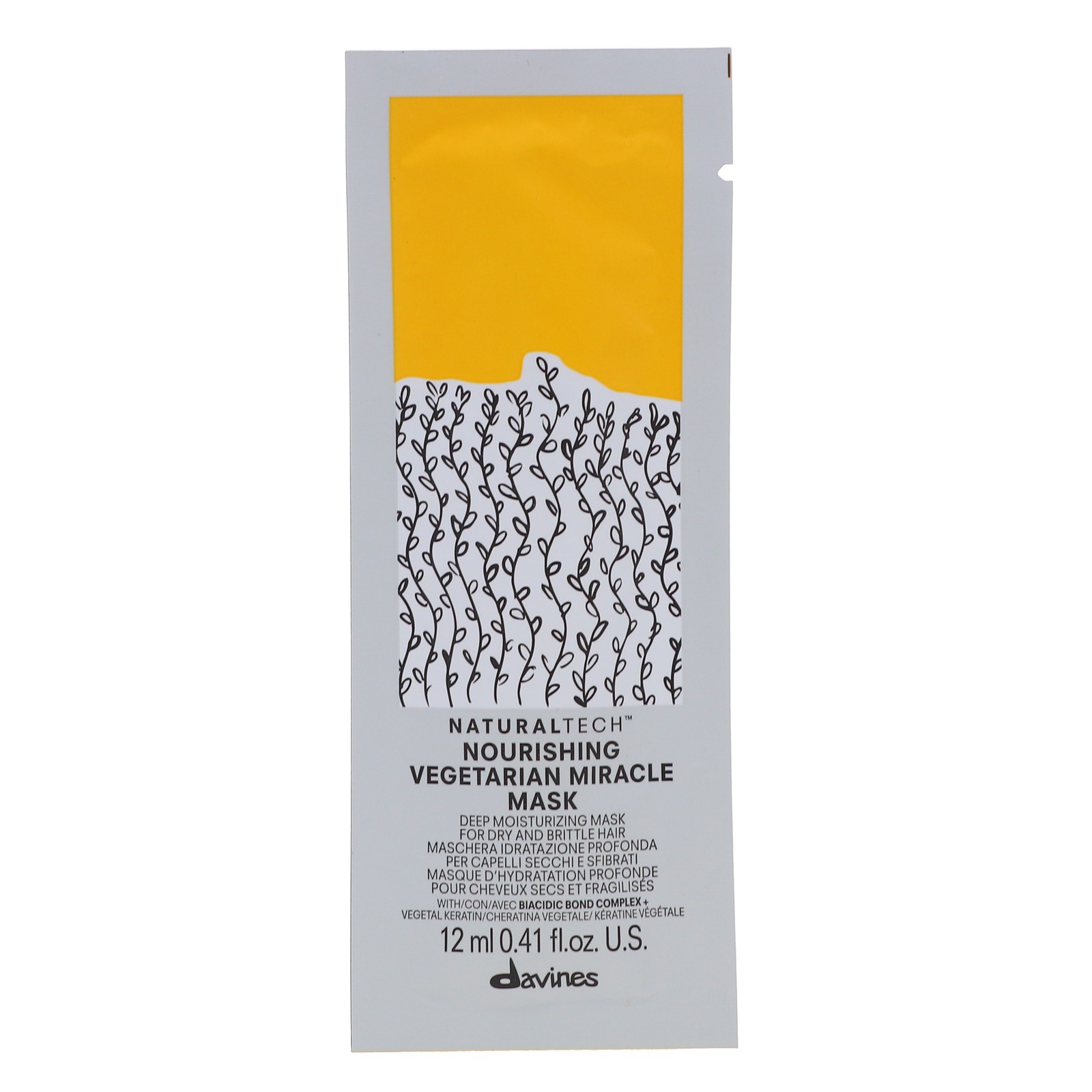 Davines NaturalTech Nourishing Vegetarian Miracle Mask Sachet 12 Pack