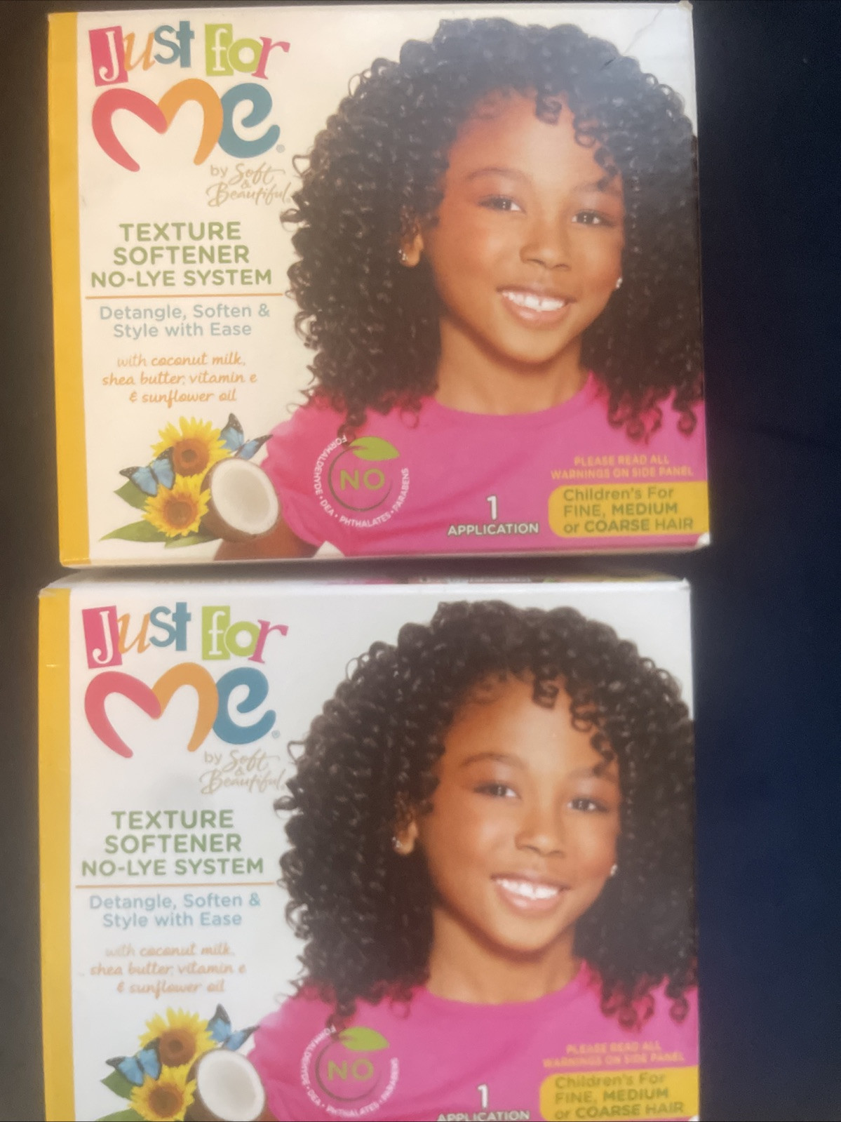 Just For Me No Lye Conditioning Creme Hair Relaxer Kit 2 Pack Fine Medium Coarse