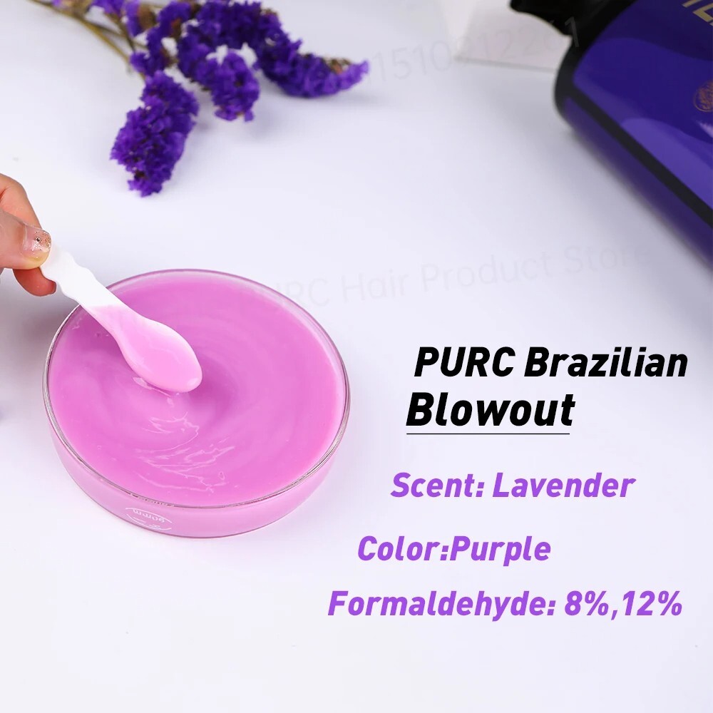 Lavender 12% Brazilian Keratin Damaged Frizzy Curly Hair Treatment Straightening