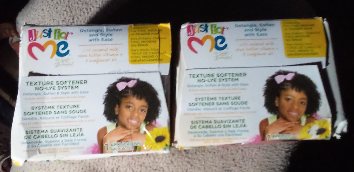 Just For Me by Soft & Beautiful Texture Softener No-Lye System for Kids “NIB”