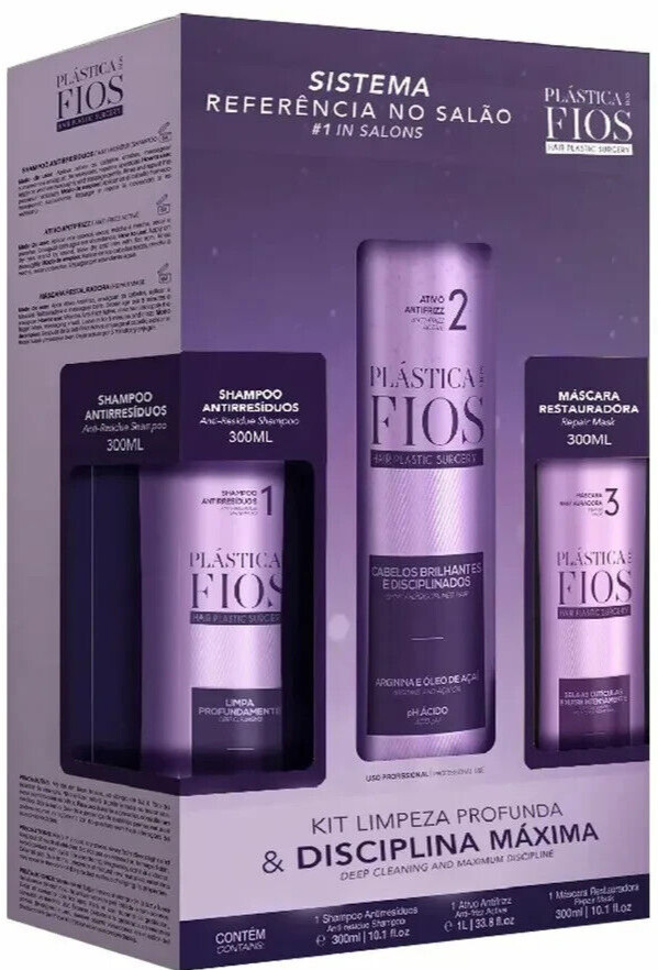 Cadiveu Plastica dos Fios Straightener Brazilian Keratin Hair Treatment 3 Steps