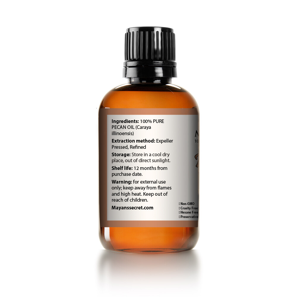 100% Pure Virgin Pecan oil for Skin Tightening, WrinklesPrevention