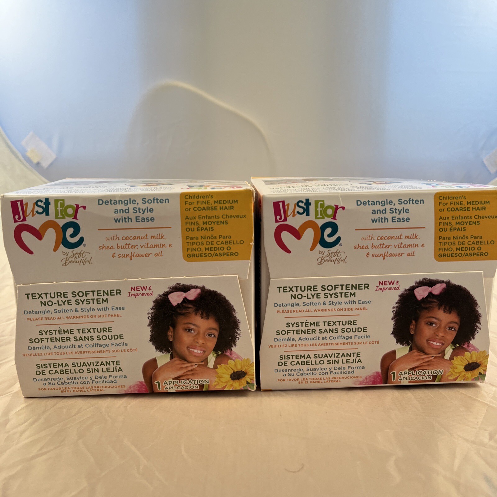 Just For Me No Lye Conditioning Creme Hair Relaxer Kit Lot of 2