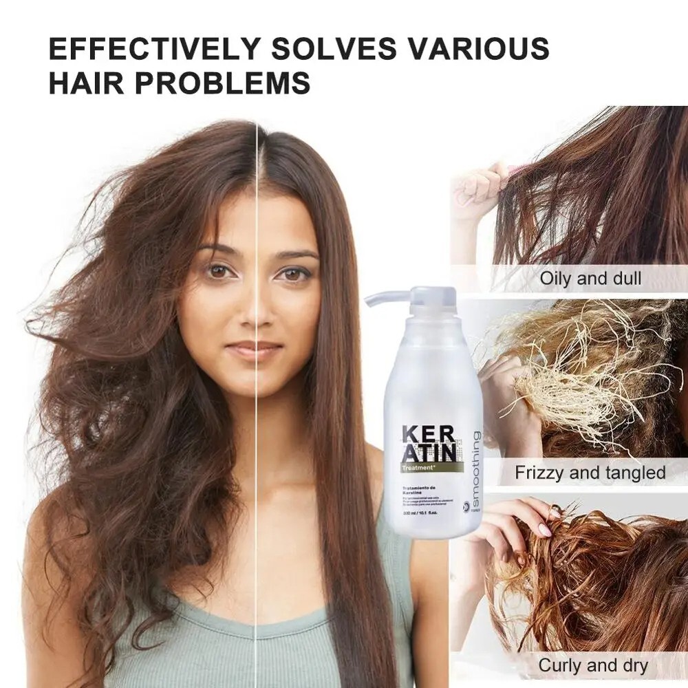 Free Formaldehyde Brazilian Keratin Dry Frizzy Damaged Hair Care Straightening