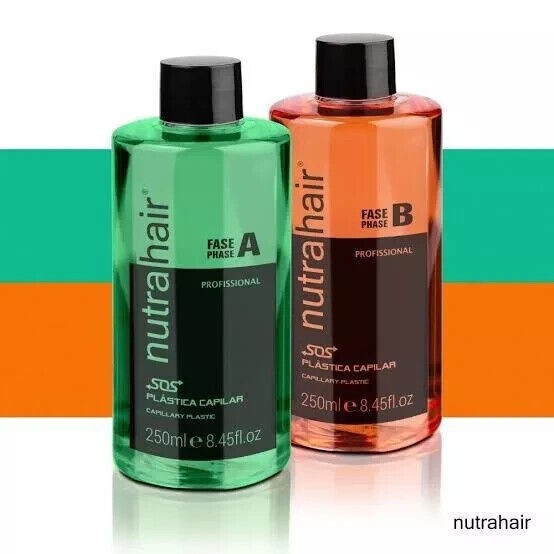 NUTRAHAIR SOS PLÁSTIC HAIR KIT, PHASE A and B 2 X 250ML FRIZZ REDUCTION
