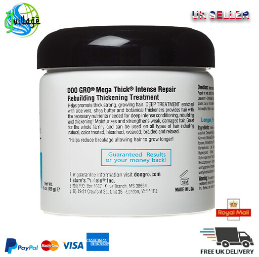 DOO GRO MEGA THICK INTENSE REPAIR REBUILDING THICKENING TREATMENT 16OZ