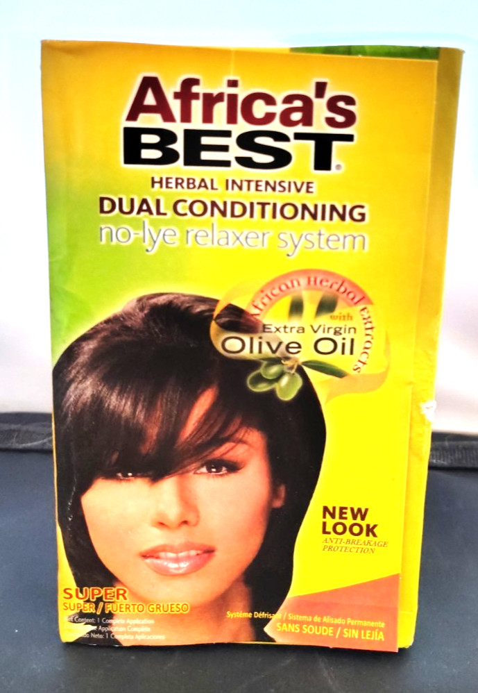 Africa’s Best /No-Lye Relaxer Kit, Dual conditioning, Herbal Intensive, Superior