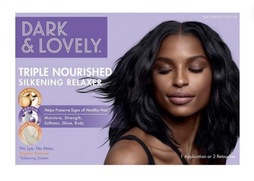 DARK & LOVELY Triple Nourished Silkening Relaxer New Lot of 2) Healthy Hair Reg
