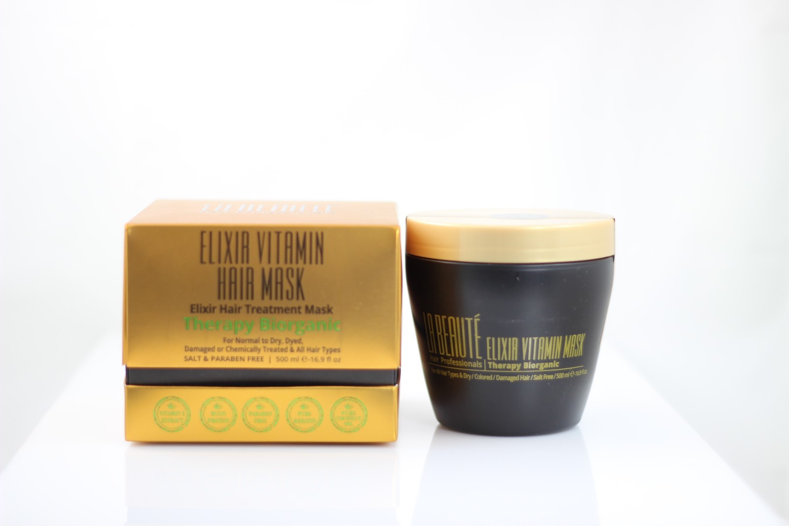 LA BEAUTE Hair Mask Elixir Hair Treatment Mask THERAPY BIORGANIC 500ml FREE SHIP