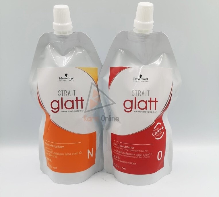 2 Set Schwarzkopf Glatt No.0 For Very Curly Hair Straightener Rebonding Cream