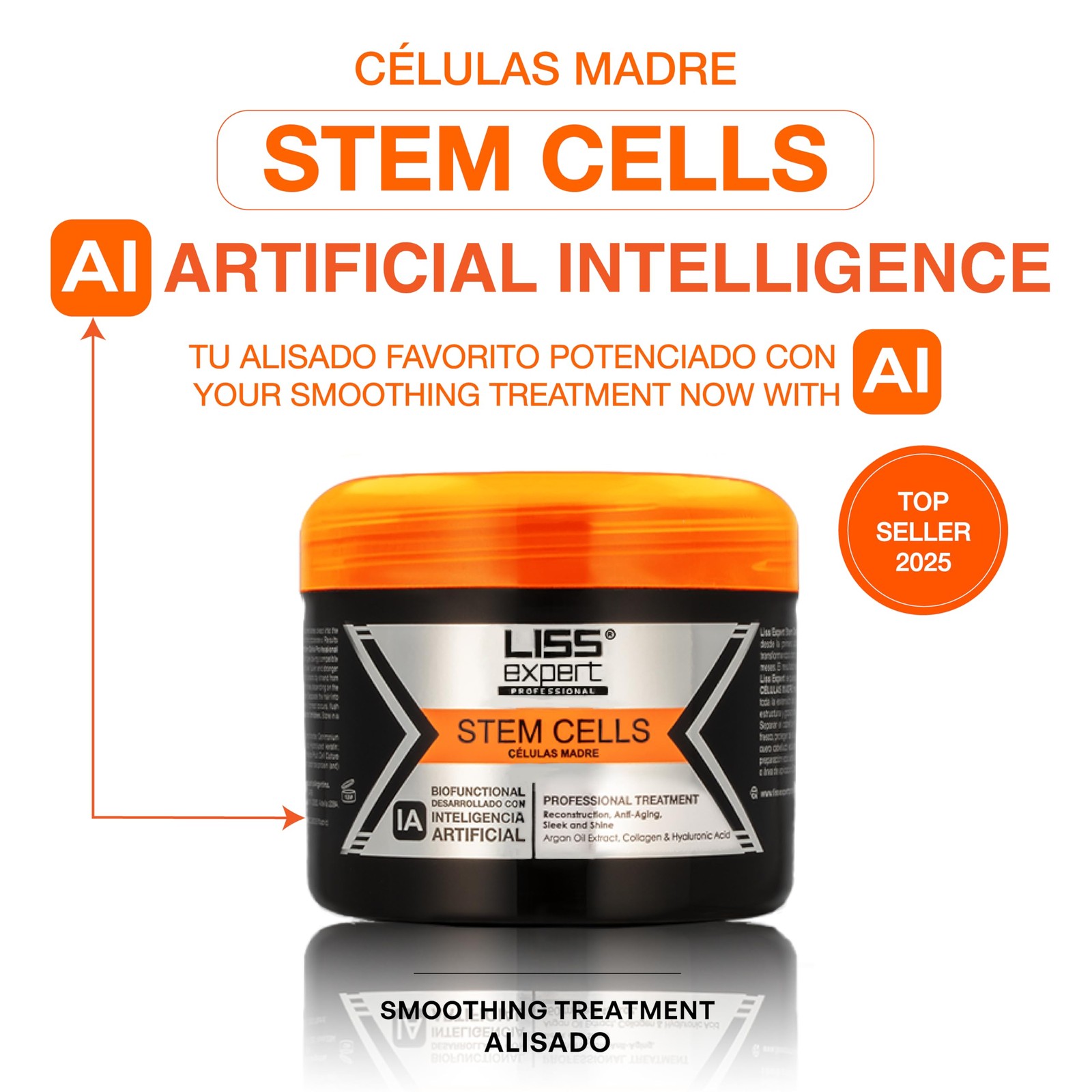 Liss Expert Stem Cells Smoothing Treatment – Organic Keratin & Argan Oil – Na…