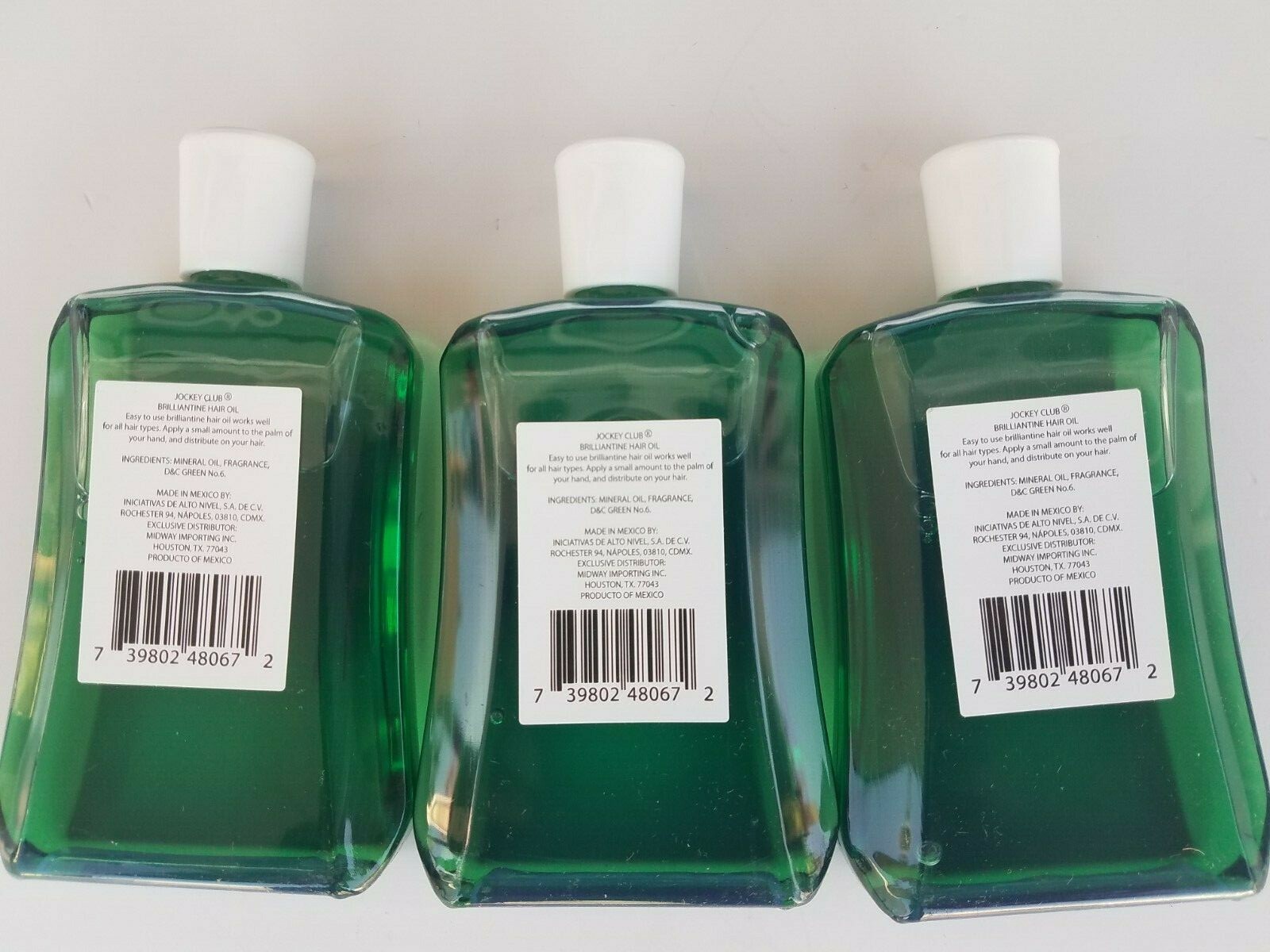 3 pack Jockey Club Brilliantine Hair Oil Lavender Scented 4 fl oz ea Made Mexico