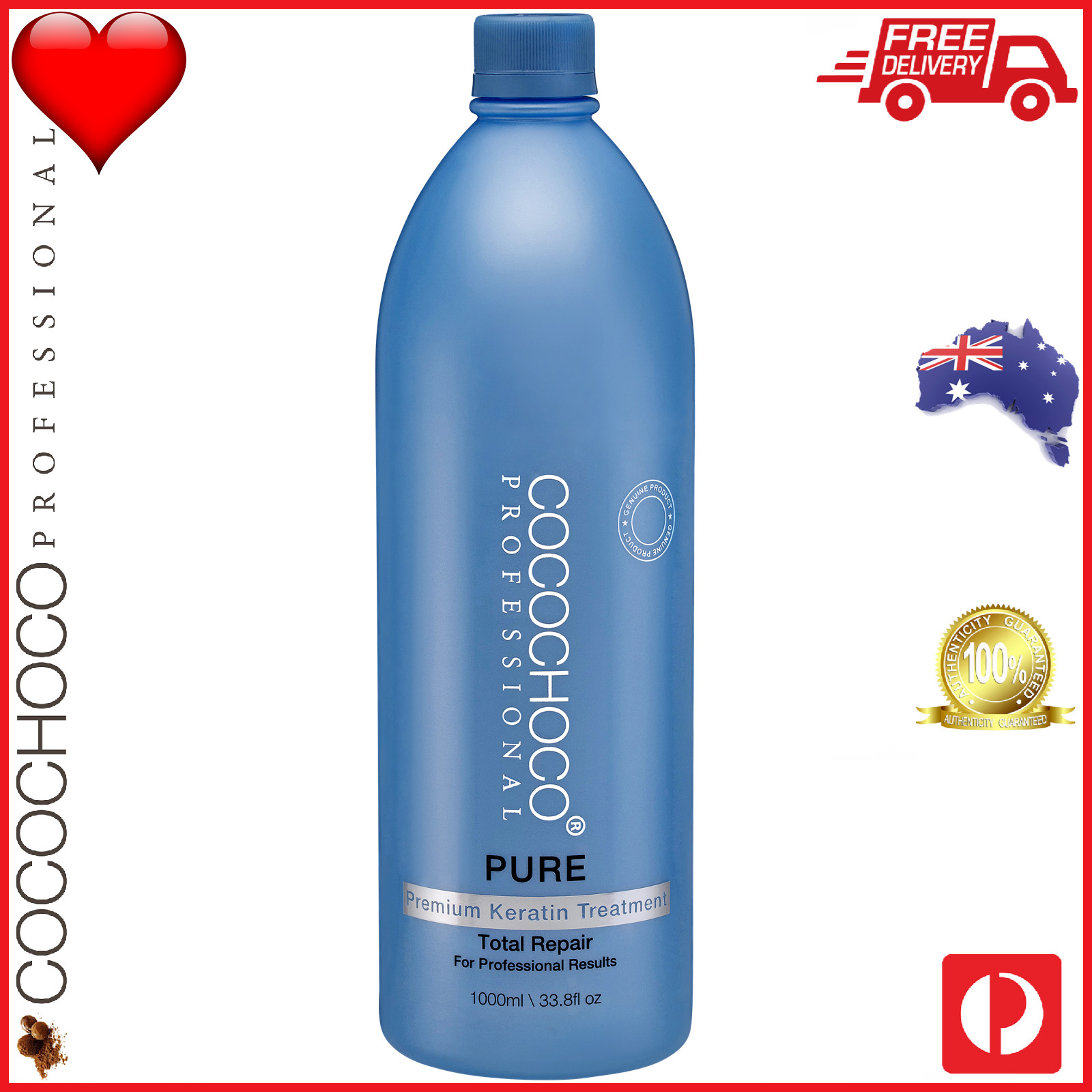 ❤❤ COCOCHOCO Pro PURE Brazil Keratin Hair Salon Treatment 1000ml Style FAST FREE