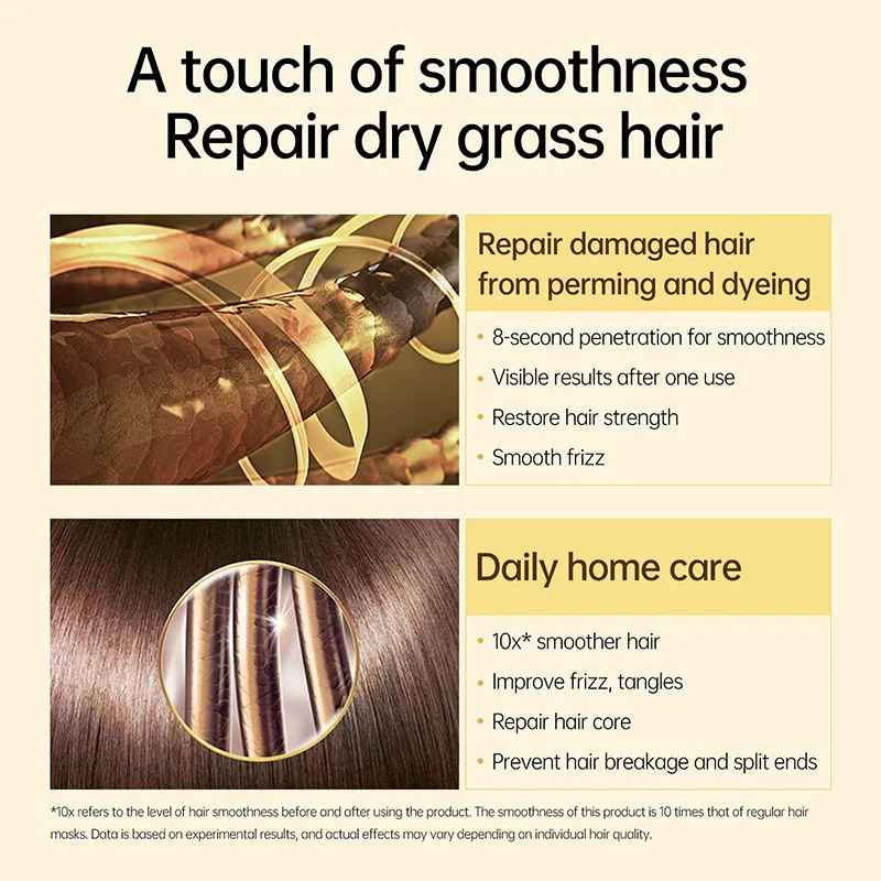 Hair Mask Keratin Straightening Repair Damaged Frizy Treatment Soft Smoothing