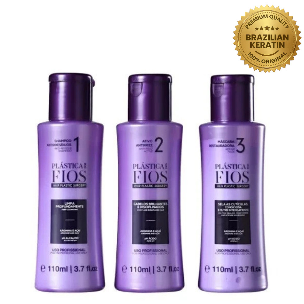 Cadiveu Plastica dos Fios 110ml – Brazilian Keratin Smoothing Treatment Kit