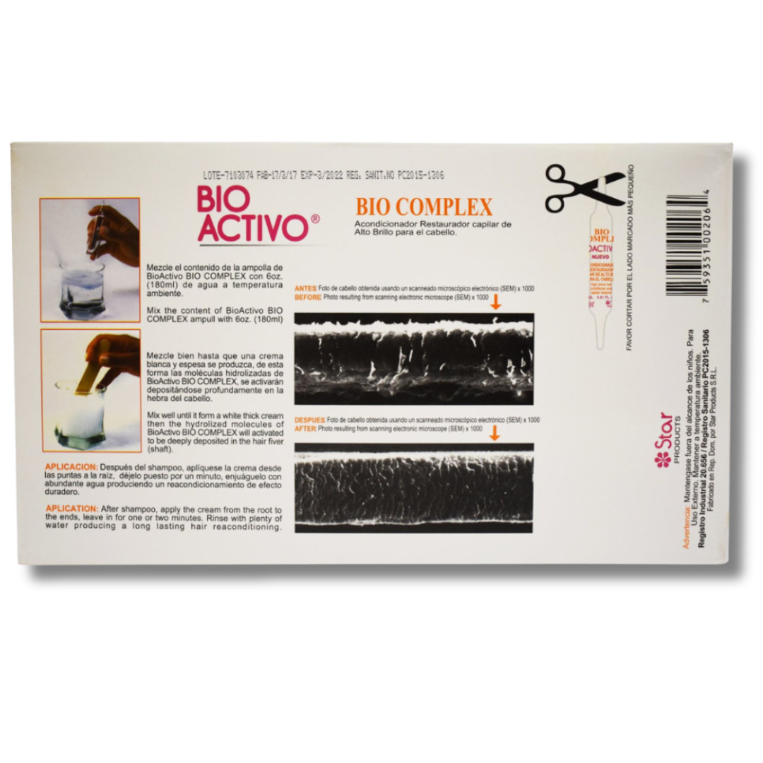 Star Products Bio Complex BioActivo Dominican Hair Reconstructor 12 Amp